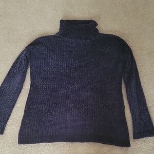 Elegant Midnight Blue Turtleneck Sweater